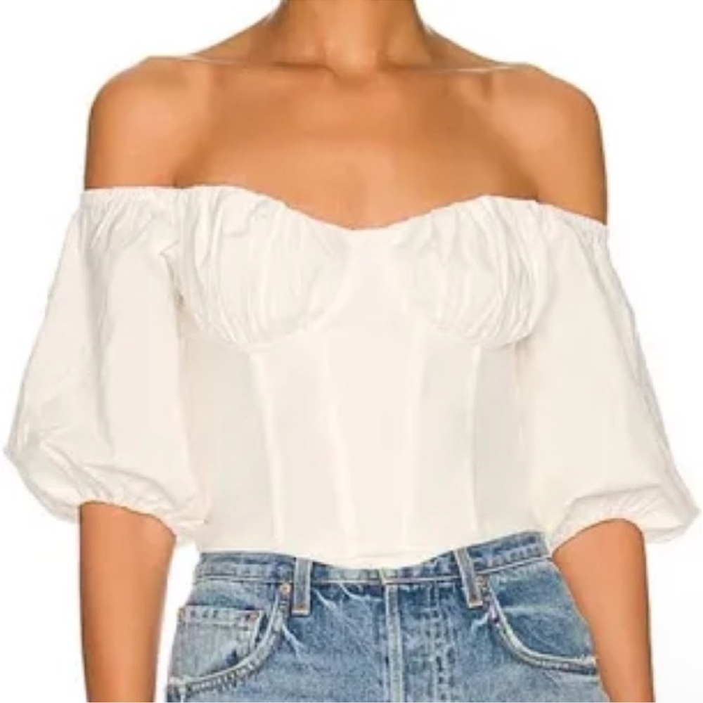 Astr white corset top